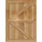 Ekena Millwork Framed Board-n-Batten Shutters w/Z-Bar, Rough Sawn Western Red Cedar, 21 1/2W x 80H, PR RBF06Z21X080RWR - alternate 4